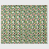 Retro-Gartenblüte Geschenkpapier (Flach)