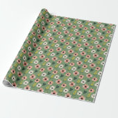 Retro-Gartenblüte Geschenkpapier (Ungerollt)