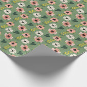 Retro-Gartenblüte Geschenkpapier (Ecke)