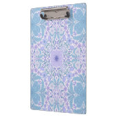 Retro Gartenfloralen in Blau und Violett Klemmbrett (Links)