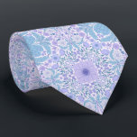 Retro Gartenfloralen in Blau und Violett Krawatte<br><div class="desc">Handbemalte Blumenziegel,  Blume,  Käfer,  Schmetterlinge</div>