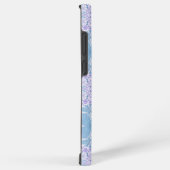 Retro Gartenfloralen in Blau und Violett Samsung Galaxy Hülle (Rechte Seite)