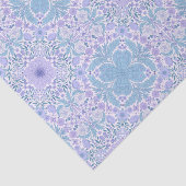 Retro Gartenfloralen in Blau und Violett Seidenpapier (Ausschnitt)