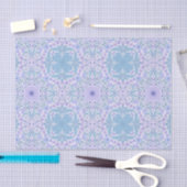 Retro Gartenfloralen in Blau und Violett Seidenpapier (Handwerk)