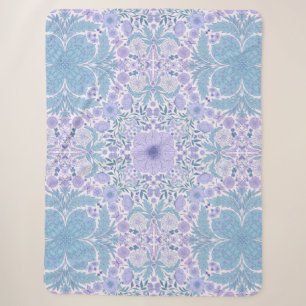 Retro Gartenfloralen in Blau und Violett Sherpadecke