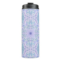 Retro Gartenfloralen in Blau und Violett