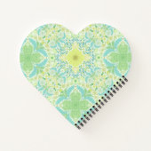 Retro-Gartenflorchen in grün und gelb Notizblock (Rückseite)