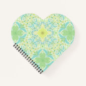 Retro-Gartenflorchen in grün und gelb Notizblock (Vorderseite)