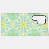 Retro-Gartenflorchen in grün und gelb Samsung Galaxy Hülle (Rückseite (Horizontal))