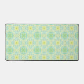 Retro-Gartenflorchen in grün und gelb Schreibtischunterlage (Vorderseite)