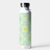 Retro-Gartenflorchen in grün und gelb Trinkflasche (Links)