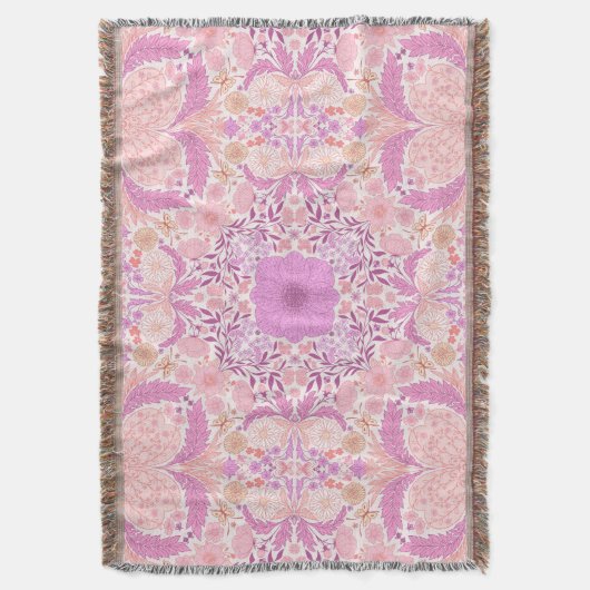 Retro-Gartenflorchen in Rosa Decke (Vorderseite Vertikal)