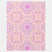 Retro-Gartenflorchen in Rosa Fleecedecke (Vorderseite)