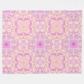 Retro-Gartenflorchen in Rosa Fleecedecke (Vorderseite (Horizontal))