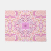 Retro-Gartenflorchen in Rosa Fußmatte (Vorderseite)