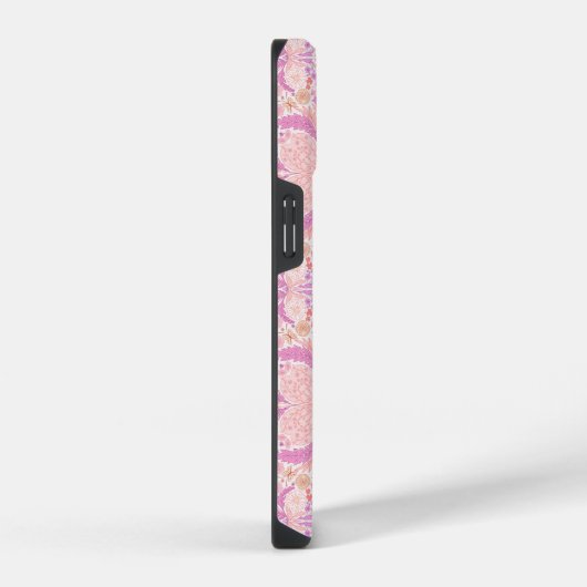 Retro-Gartenflorchen in Rosa iPhone Hülle (Rechte Seite)