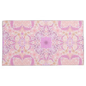 Retro-Gartenflorchen in Rosa Kissenbezug (Vorderseite-Rechts)