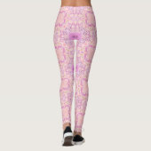 Retro-Gartenflorchen in Rosa Leggings (Rückseite)