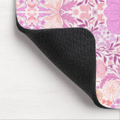 Retro-Gartenflorchen in Rosa Mousepad (Ecke)