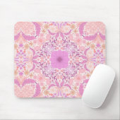 Retro-Gartenflorchen in Rosa Mousepad (Mit Mouse)