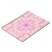 Retro-Gartenflorchen in Rosa Notizblock (Linke Seite)