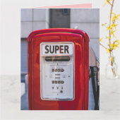RETRO GAS PUMP SUPER BIRTHDAY FUNNY CARDS KARTE (Gelbe Blume)