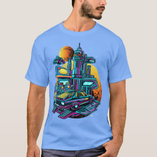 Retro Gas Station Space Crafts UAPS T-Shirt