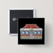 Retro-Gastronomiedesign Button (Vorne & Hinten)