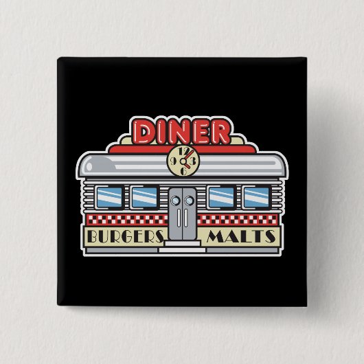 Retro-Gastronomiedesign Button (Vorderseite)
