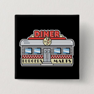 Retro-Gastronomiedesign Button