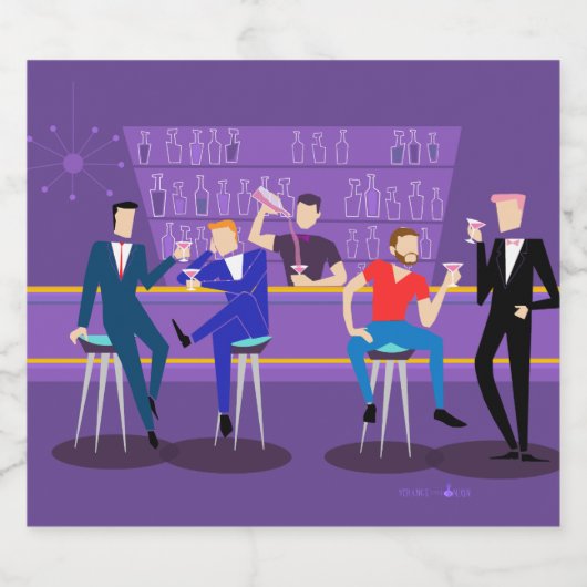 Retro Gay Bar Bierflasche Bierflaschenetikett (Einzelnes Label)