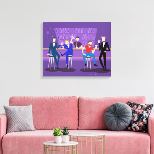 Retro Gay Bar Canvas Print Leinwanddruck (Insitu (Wohnzimmer))