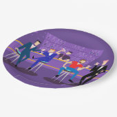 Retro Gay Bar Paper Plate Pappteller (Schrägansicht)