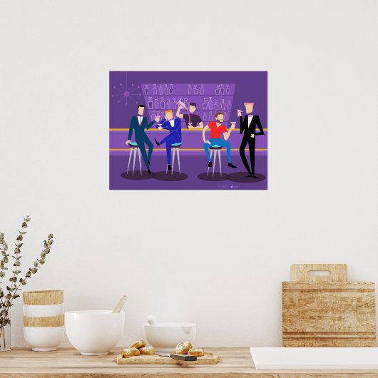 Retro Gay Bar Poster (Küche)