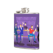 Retro Gay Bar Vinyl Wrapped Flask Flachmann (Links)