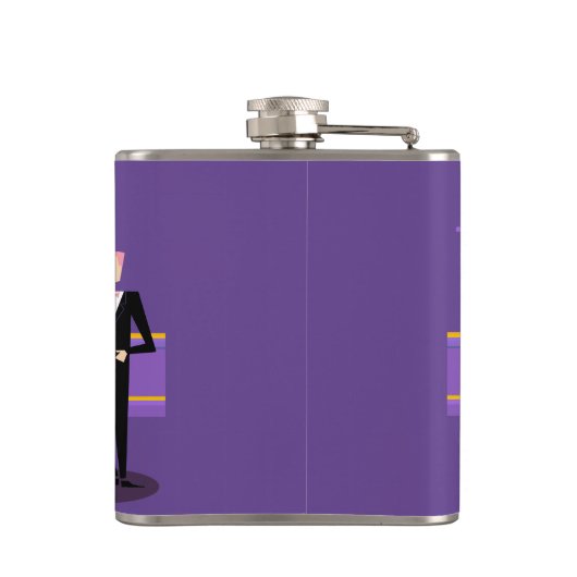 Retro Gay Bar Vinyl Wrapped Flask Flachmann (Rückseite)