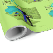 Retro Gay Couple aus Liebe Wrapping Paper Geschenkpapier (Rolleneckpunkt)