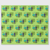 Retro Gay Couple aus Liebe Wrapping Paper Geschenkpapier (Flach)