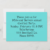 Retro Gay Couple Fernsehen Einladung (Rückseite)