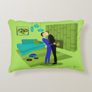 Retro Gay Couple in Liebe Dekokissen