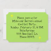 Retro Gay Couple in Liebe Einladung (Rückseite)