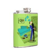 Retro Gay Couple in Liebe Flachmann (Rechts)