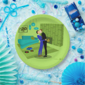 Retro Gay Couple in Liebe Pappteller (Party)