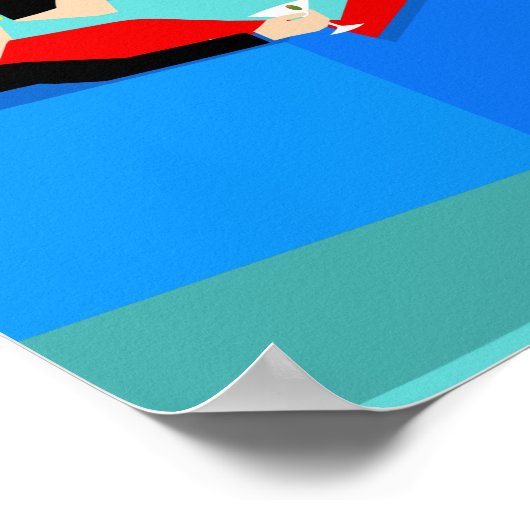 Retro Gay Couple Print, Value Poster Paper (Matte) (Ecke)