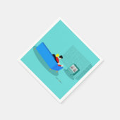 Retro Gay Couple TV Paper Napkin Serviette (Ecke)