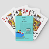 Retro Gay Couple Watching TV Classic Playing Cards Spielkarten (Rückseite)