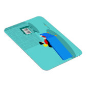 Retro Gay Couple Watching TV Flexibles Foto Magnet (Rechte Seite)