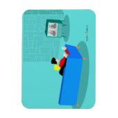 Retro Gay Couple Watching TV Flexibles Foto Magnet (Vertikal)