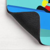 Retro Gay Couple Watching TV Mousepad (Ecke)