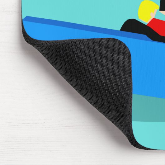 Retro Gay Couple Watching TV Mousepad (Ecke)